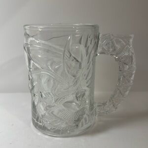 McDonalds Batman Forever Promo 3D Glass Mug Collector's Cup 9oz VINTAGE 1995